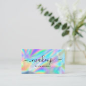 Trendy Imitats Holographic Makeup Artist Visitenkarte (Stehend Vorderseite)