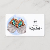 Trendy Imitats Holographic Nail Salon Branding Visitenkarte (Vorderseite)