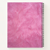 Trendy Imitats Pink Fur Girly Monogram Sketchbook Notizblock (Rückseite)