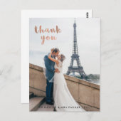 Trendy Imitats Rose Gold Typografie Hochzeit Viele Postkarte (Vorne/Hinten)