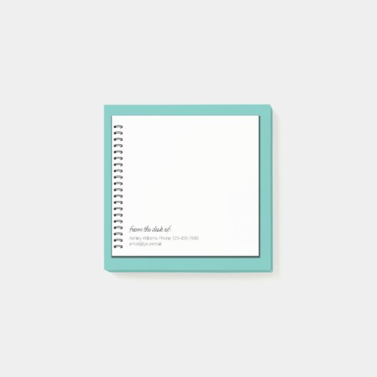 Trendy Imitats Spiralpapier Monogram Post-it Notes Post-it Klebezettel (Vorderseite)