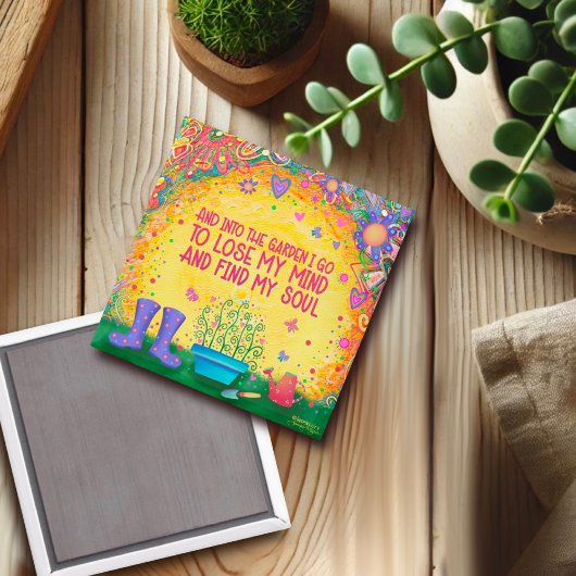 Trendy in den Garten I Go Fun Inspirivity Magnet