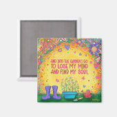 Trendy in den Garten I Go Fun Inspirivity Magnet (Vorderseite/Rückseite)