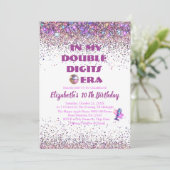 Trendy in meinem zweistelligen Zeitalter zum Gebur Einladung (Stehend Vorderseite)