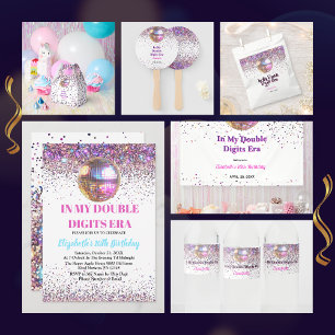 Trendy in meinem zweistelligen Zeitalter zum Gebur Einladung