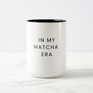Trendy "In My Matcha Ära" - Niedlicher Matcha Cup Zweifarbige Tasse