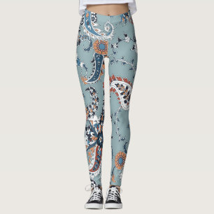 Trendy Indian Paisley: nahtloser Hintergrund. Leggings