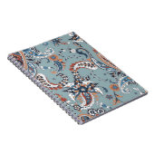 Trendy Indian Paisley: nahtloser Hintergrund. Notizblock (Rechte Seite)