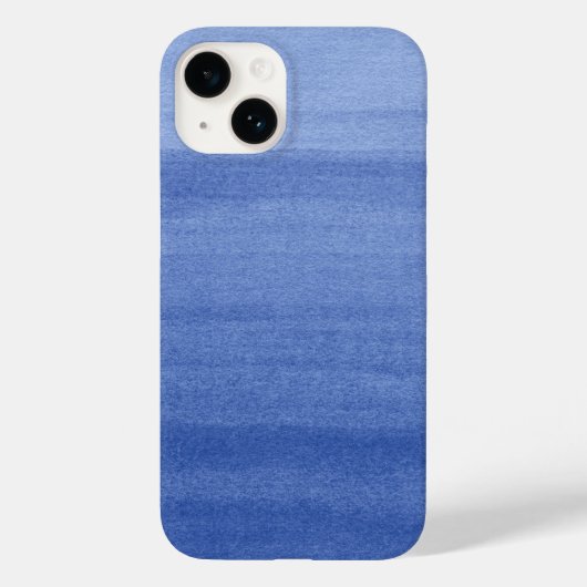 Trendy Indigo Blue Ombre Wasserfarbmuster Case-Mate iPhone Hülle (Rückseite)