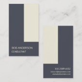 Trendy Indigo Ivory Architektur Minimalismus Fab Visitenkarte (Vorne/Hinten)