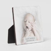 Trendy Individuelle Name Baby Foto Fotoplatte (Vorderseite)