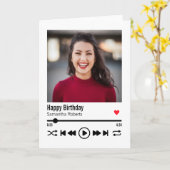 Trendy Individuelle Name Happy Birthday Foto Karte (Gelbe Blume)