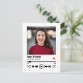 Trendy Individuelle Name Happy Birthday Foto Postkarte (Stehend Vorderseite)
