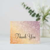 Trendy Inexpensiv Gold Glitter Sparkle Thank You Postkarte (Stehend Vorderseite)