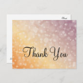 Trendy Inexpensiv Gold Glitter Sparkle Thank You Postkarte (Vorne/Hinten)