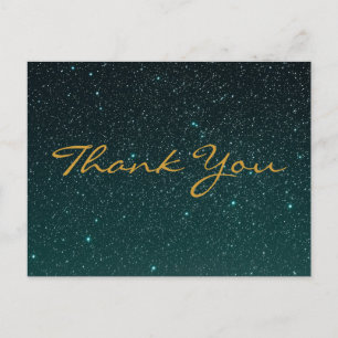 Trendy Inexpensiv Gold Glitzer Black Danke, Pos Postkarte