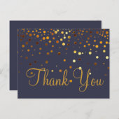 Trendy Inexpensiv Gold Glitzer Black Vielen Dank Postkarte (Vorne/Hinten)
