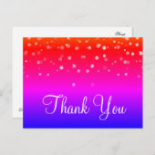 Trendy Inexpensiv Gold Glitzer Black Vielen Dank Postkarte (Vorne/Hinten)