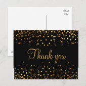 Trendy Inexpensiv Gold Glitzer Black Vielen Dank Postkarte (Vorne/Hinten)
