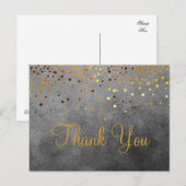 Trendy Inexpensiv Gold Glitzer Blue Vielen Dank Postkarte (Vorne/Hinten)