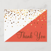 Trendy Inexpensive Gold Glitzer Blue Danke Pos Postkarte (Vorderseite)