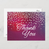 Trendy Inexpensive White Glitzer Black Vielen Dank Postkarte (Vorne/Hinten)