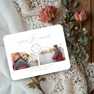 Trendy Initial Chic Ornament Anspruchsvolle Hochze Magnet