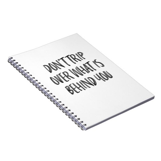 Trendy Inspiration Motivation Zitat Schwarz-weiß Notizblock (Rechte Seite)