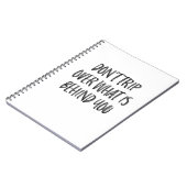 Trendy Inspiration Motivation Zitat Schwarz-weiß Notizblock (Linke Seite)