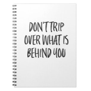 Trendy Inspiration Motivation Zitat Schwarz-weiß Notizblock