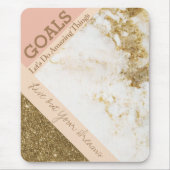 Trendy Inspirierend Goals Spark Gold Pink Imitate  Mousepad (Vorne)