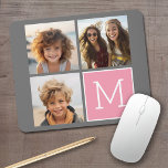 Trendy Instagram Foto Collage Custom Monogram<br><div class="desc">Modernes Pastellrosa und Grau - Mit 3 quadratischen Fotos schaffen Sie ein einzigartiges und persönliches Geschenk. Oder man behalte den Hipster Welpe und macht einen trendigen Sake. Wenn Sie die Bilder anpassen müssen,  klicken Sie auf das Werkzeug anpassen,  um Änderungen vorzunehmen.</div>