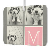 Trendy Instagram Foto Collage Custom Monogram Autolufterfrischer (Links)
