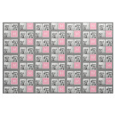 Trendy Instagram Foto Collage Custom Monogram Stoff (Fat Quarter (45,7 x 55,9 cm))