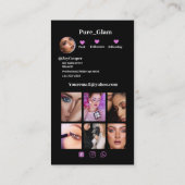 Trendy,Instagram Foto Collage QRcode Business C Visitenkarte (Rückseite)