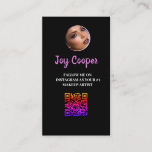 Trendy,Instagram Foto Collage QRcode Visitenkarte