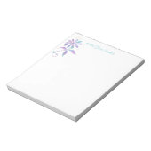 Trendy Iridescent Blume, DIY Name/Nachricht Notizblock (Rotiert)