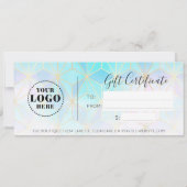 Trendy Iridescent Geometric Gift Certificate (Rückseite)