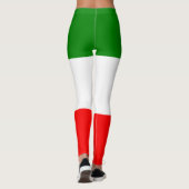 Trendy Italian Flag Workout Leggings (Rückseite)