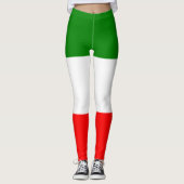 Trendy Italian Flag Workout Leggings (Vorderseite)