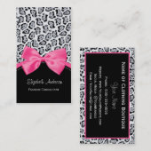 Trendy Jaguar-Druck-Rosa-Band-Mode-Butike Visitenkarte (Vorne/Hinten)