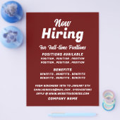 Trendy Job Vacancy Rekrutierung Werbung Flyer (Einzeln)