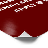 Trendy Job Vacancy Rekrutierung Werbung Poster (Ecke)