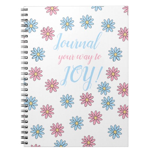 Trendy Journal to Joy Positive Thinking Notebook Notizblock (Vorderseite)