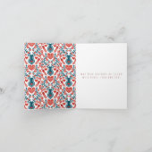 Trendy "Joy" Boho Bauble Foto Weihnachten (Innenseite)