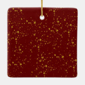 Trendy Joy Pine Boughs Wreath Christmas Photo Keramikornament (Rückseite)