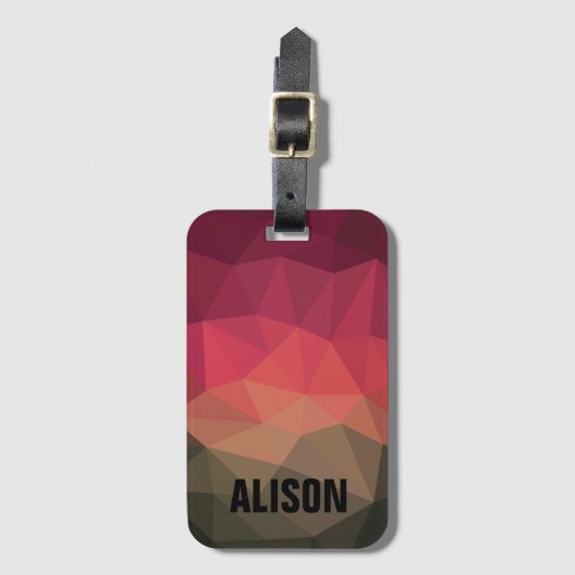 Trendy jugendlicher, mutiger individuelle Name Gepäckanhänger (Vorderseite Vertikal)