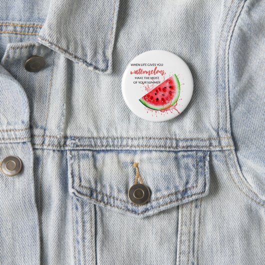 Trendy Juicy Watermelon Summer Design Motivierend Button (Beispiel)