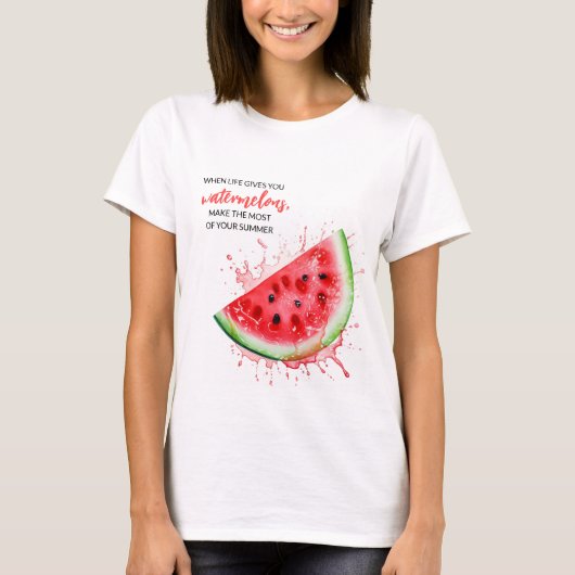 Trendy Juicy Watermelon Summer Design Motivierend T-Shirt (Vorderseite)