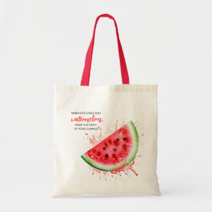 Trendy Juicy Watermelon Summer Design Motivierend Tragetasche